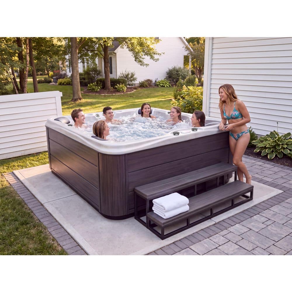 American Spas 6-Person 40-Jet Premium Acrylic Lounger Spa Standard