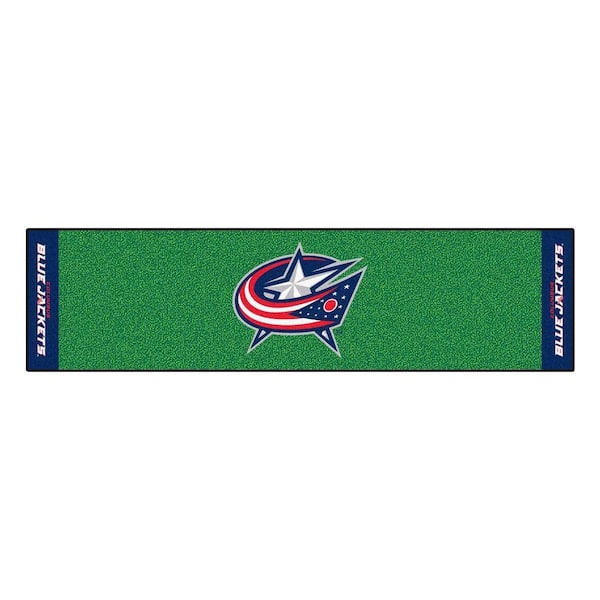 NHL Columbus Blue Jackets 1 ft. 6 in. x 6 ft. Indoor 1-Hole Golf Practice Putting Green