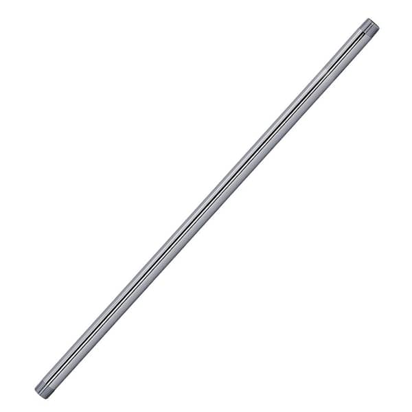 Westbrass 1/2 in. x 1.5 ft. Brass IPS Pipe Nipple, Polished Chrome