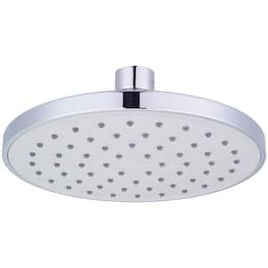LuxFlow 1-Spray Patterns with 1.75 GPM 6 in. Wall Mount Low Flow Rain Fixed Shower Head in Polished Chrome