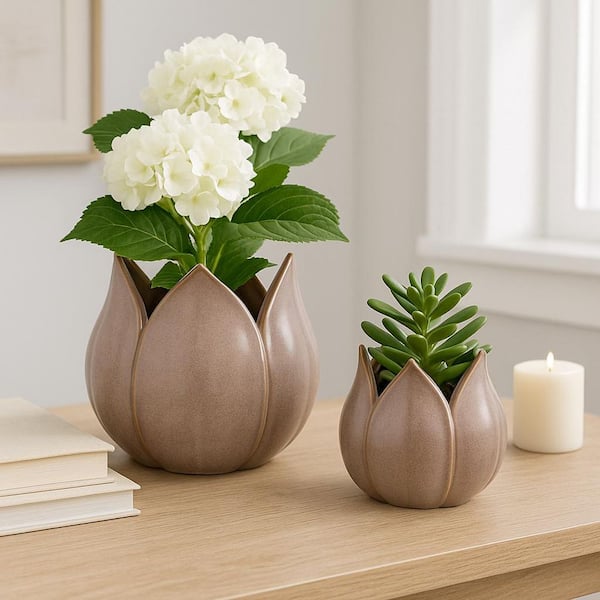 black plant pots Palace Extra Large Black Ceramic Planter