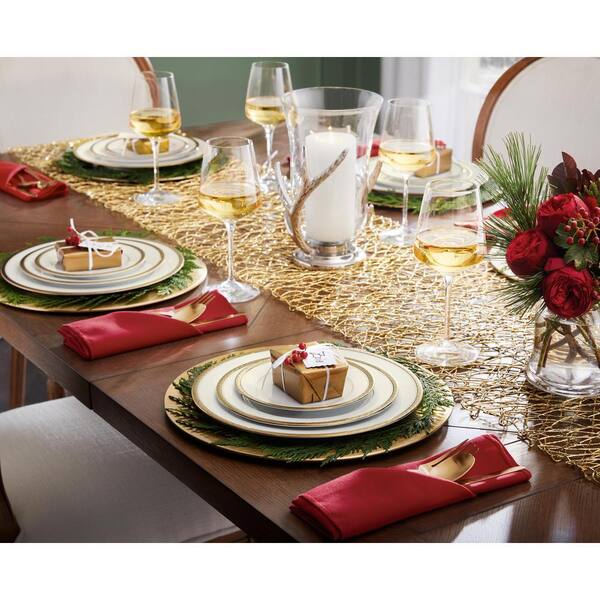 Noritake Holly and Berry Gold 12-Piece (White) Porcelain