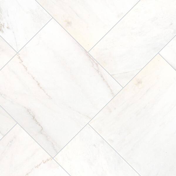 MSI Crystal White 10-Piece Kit Sandblast Marble Paver Tile Kit (160 Sq. ft./Pallet)