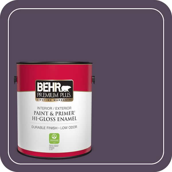 BEHR PREMIUM PLUS 1 gal. #PPU17-01 Mata Hari Hi-Gloss Enamel Interior/Exterior Paint & Primer