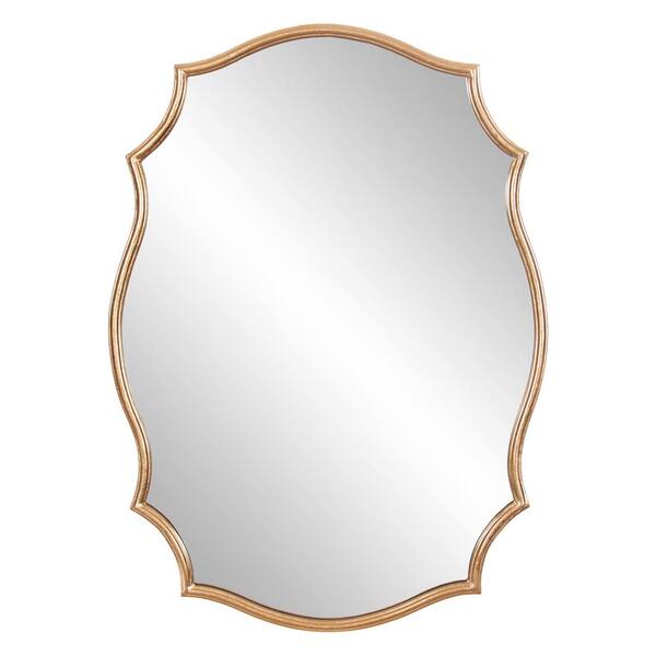 Gold 3D Quirky Art Deco Mirror With Hanging Hooks New 50 x 60 cm