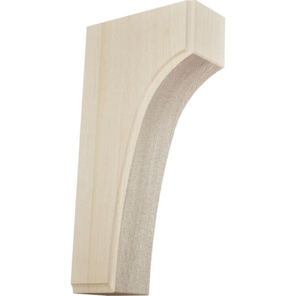 Ekena Millwork 4 in. x 1-3/4 in. x 8 in. Unfinished Rubberwood Clarksville Corbel
