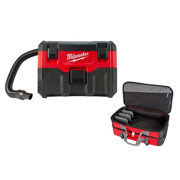 Milwaukee M18 18-Volt 2 Gal. Lithium-Ion Cordless Wet/Dry Vacuum and Wet/Dry Shop Vacuum Tool and Attachment Storage Bag