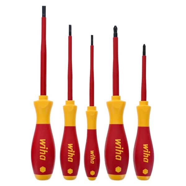 5-Piece Insulated SoftFinish Screwdriver Set-Slotted, Phillips