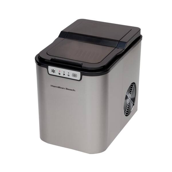 Hamilton Beach 27 lb. Portable Ice Maker in Black with Stainless Steel