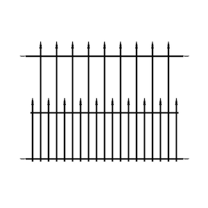 Quick Fence Series 48 in. L x 34 in. H Garden Steel Tigers Eye Garden Fence Panel