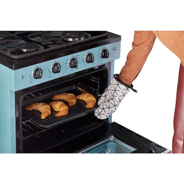 Unique Appliances Classic Retro 30 in. 3.9 cu. ft. Retro Gas Range with Convection  Oven in Ocean Mist Turquoise UGP-30CR T - The Home Depot