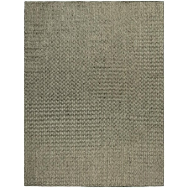 Horizon Indoor/Outdoor Green 10 ft. x 14 ft. Geometric Contemporary Area Rug