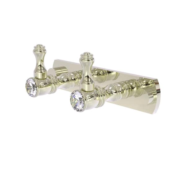 Allied Brass Carolina Crystal Collection J-Hook Robe/Towel Hook in Polished Nickel