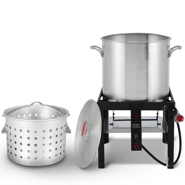 60Qt 1-Burner Propane Electronic Ignition Aluminized Steel Seafood Boilling Kit