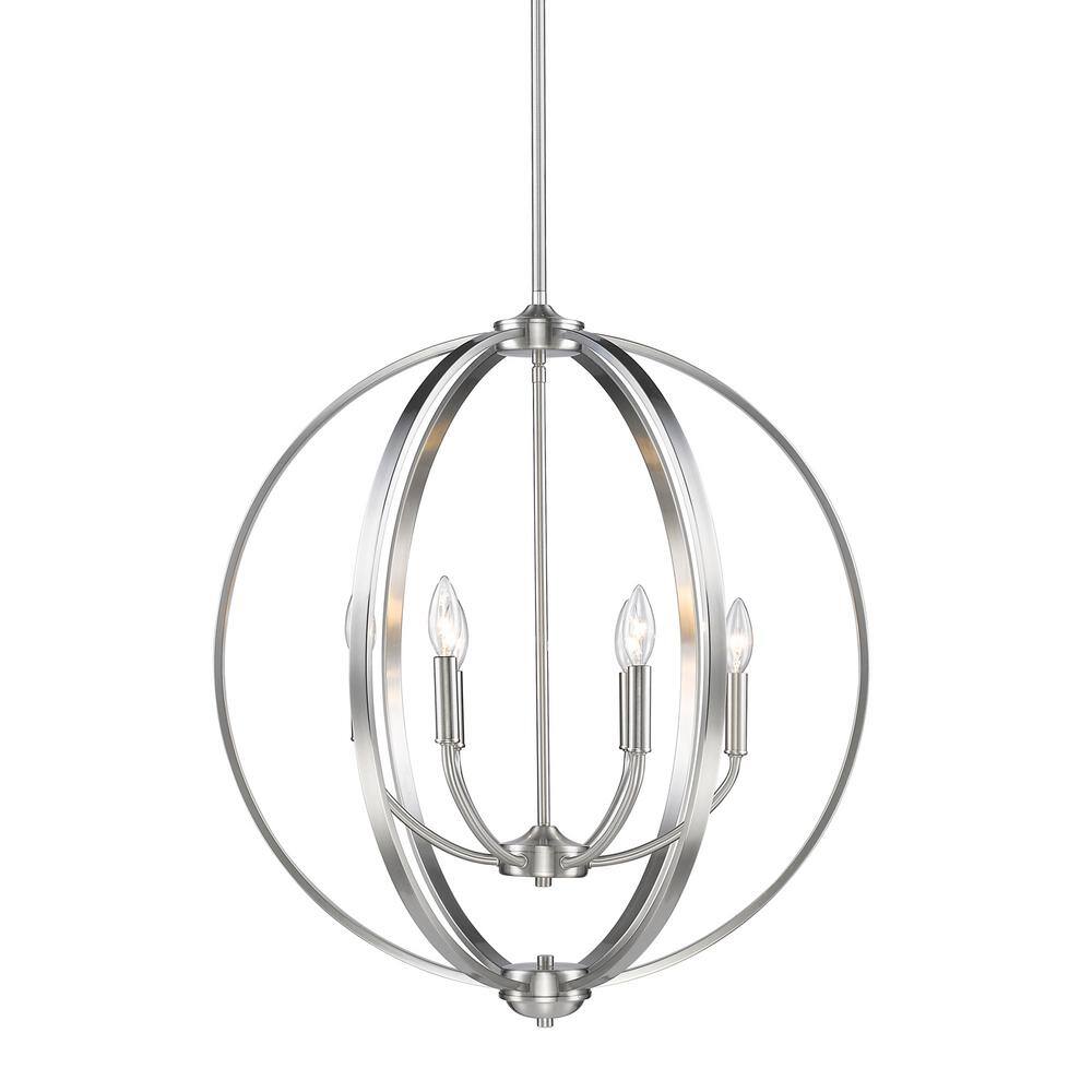 Contemporary Silver 6-Light Ambient Chandelier