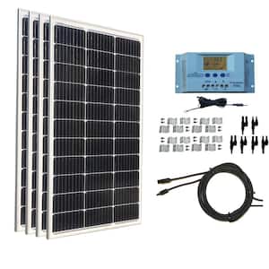 400-Watt Monocrystalline Solar Panel Kit with 30 Amp Solar Charge Controller