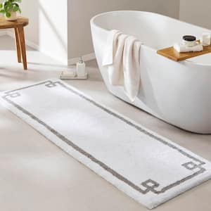 Madison Park Ethan 24 in. x 72 in. Taupe Tufted Cotton Runner Bath