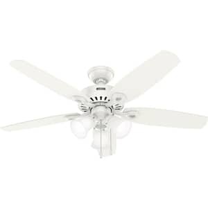 Builder 52 in. Indoor Fresh White Ceiling Fan with Light Kit Included