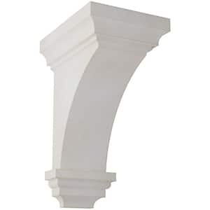 5 in. x 10 in. x 5-3/4 in. Chalk Dust White Medium Jefferson Wood Vintage Decor Corbel