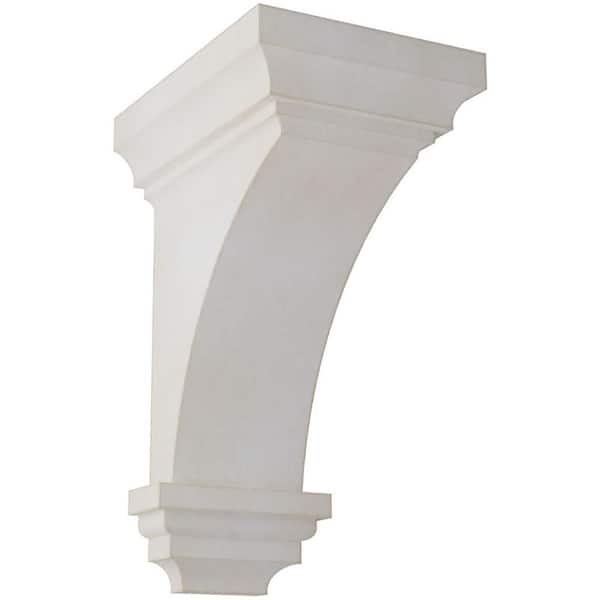 Ekena Millwork 5 in. x 10 in. x 5-3/4 in. Chalk Dust White Medium Jefferson Wood Vintage Decor Corbel