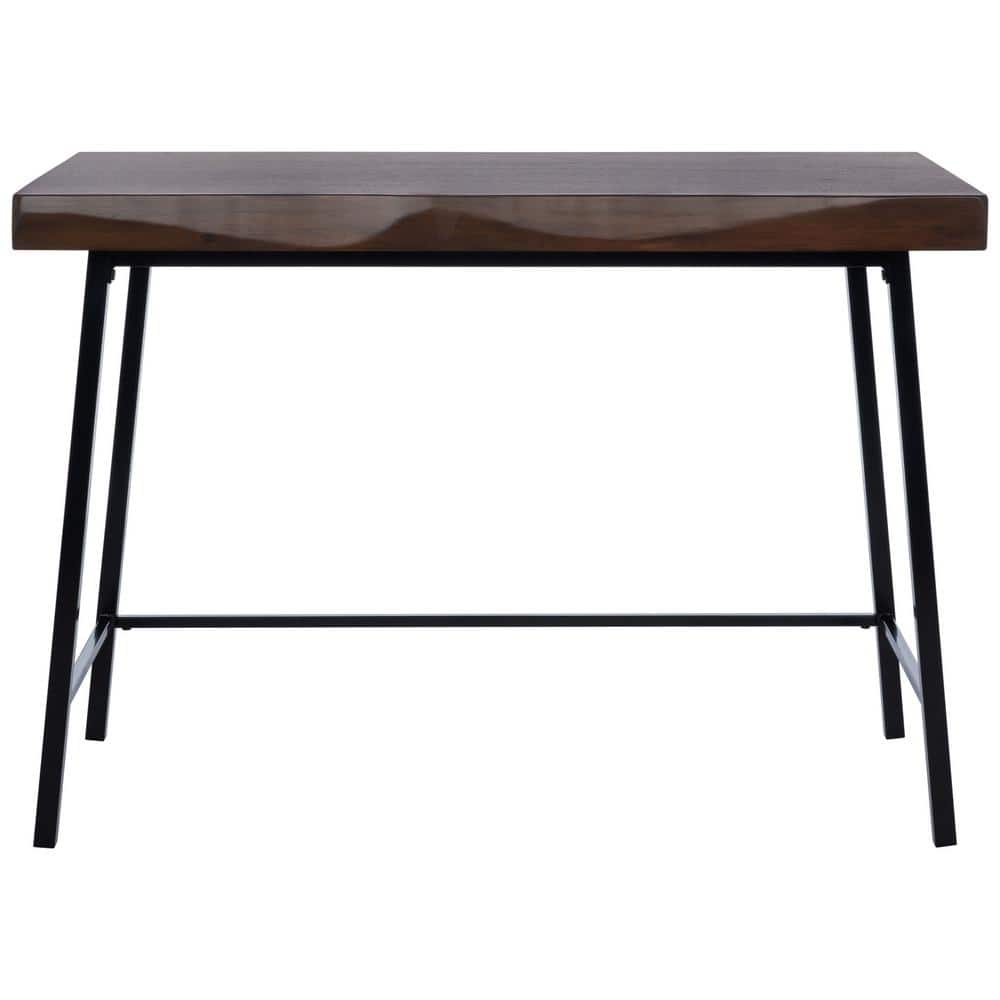 Bernhart 46" Walnut and Black Sawhorse Writing Desk