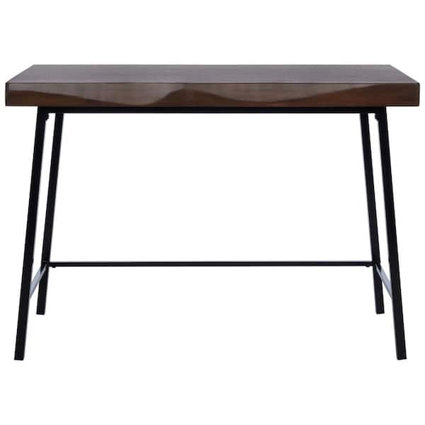 SAFAVIEH Bernhart 42 in. Brown/Black Wood Writing Desk