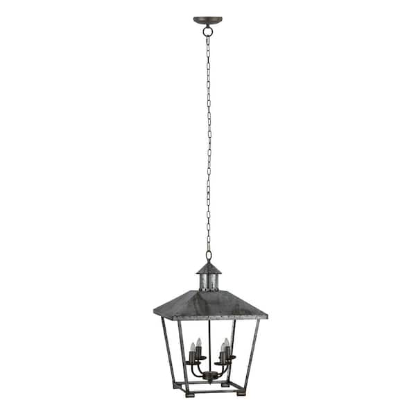 A & B Home Frey 4-Light Natural Chandelier
