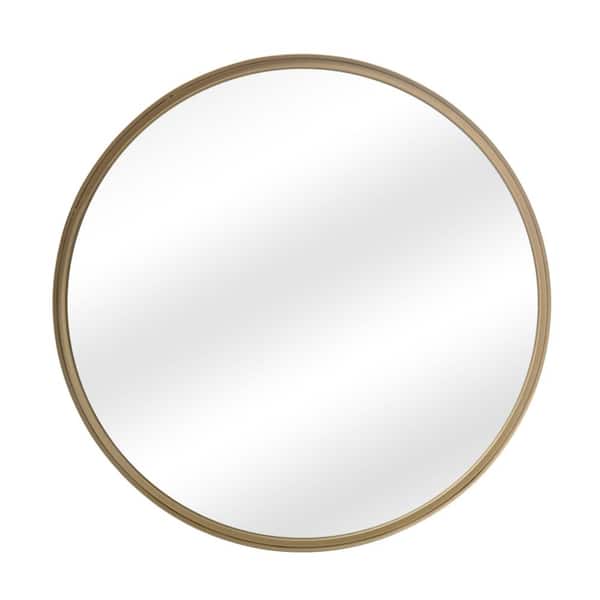 Outopee 24 in. x 24 in. Classic Round Iron Frame Gold Wall Accent