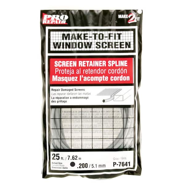 Prime-Line 0.200 in. x 25 ft. Gray Screen Retainer Spline