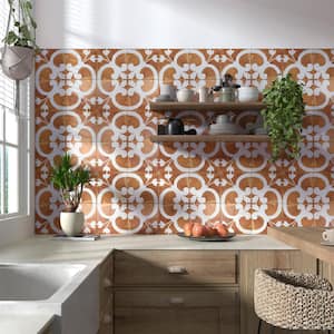 Angela Harris Sicilia Flora 7.87 in. x 7.87 in. Matte Porcelain Floor and Wall Tile (10.76 sq. ft./Case)