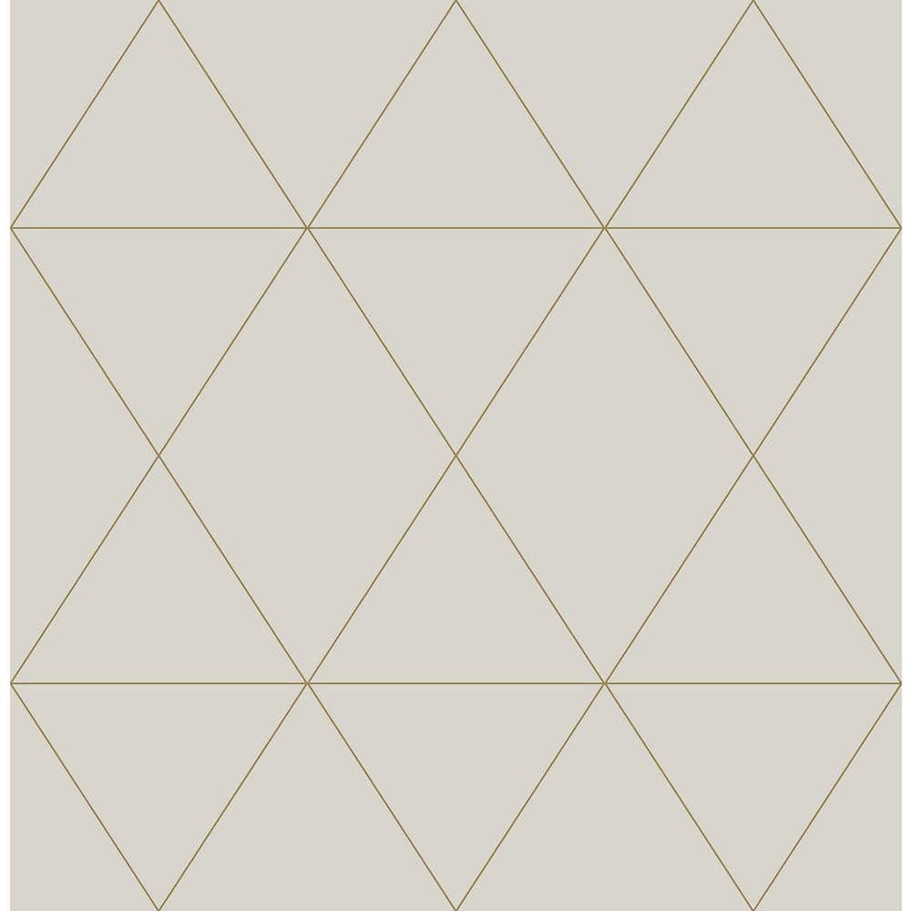 Grey and Gold Geometric Self-Adhesive Vinyl Wallpaper Roll