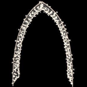 88 in. Archway with Warm WHT LEDS Clear Floral Cap/Trans Cord/8 Function