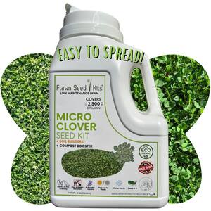 Micro Clover Alternative Grass Seed, Org Coated, Eco-Friendly, Low Growing, Low Mnt, Covers Up to 2,500 Sq. ft.