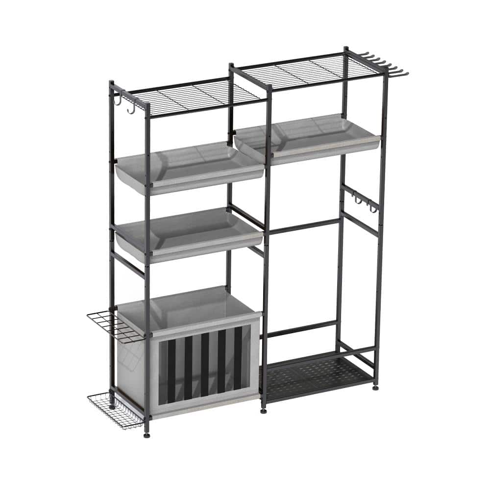 Heavy Duty Sports Rack with Baskets & Hooks, Golf Stand for 2 Bags, Ball & Gear Organizer for Gym, Garage price history on PriceWatchPro