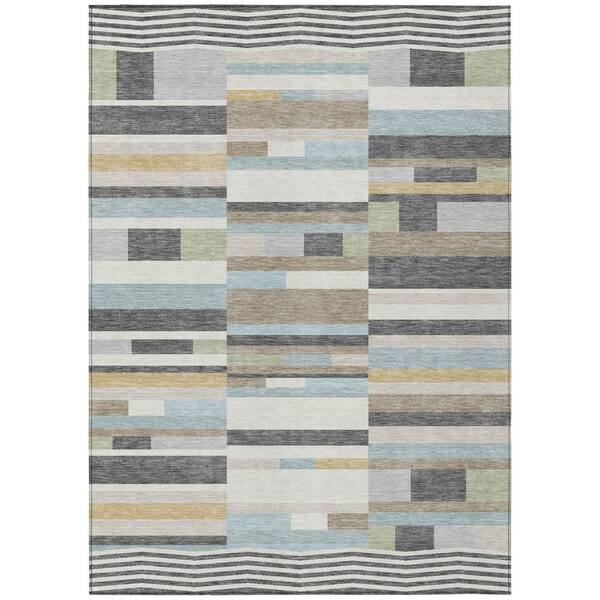 Chantille Machine Washable Indoor/Outdoor Abstract ACN2820 Gray 10 ft. x 14 ft. Area Rug