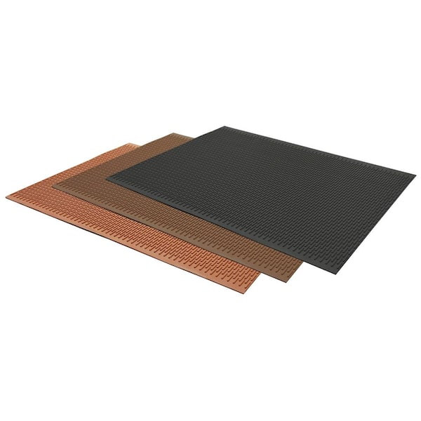 12 in. x 12 in. Self-Adhesive Rubber Safety Mat with Tread Surface