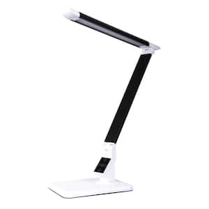 17 in. Black LED Desk Lamp with Touch Panel for Power, Dimming and Color Adjustment