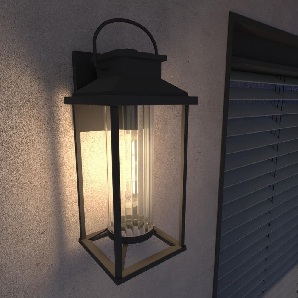 Textured Black Exterior Lighting Fixtures Wall Mount, Modern Outdoor Wall Sconce Lantern (2 Pack) price history on PriceWatchPro