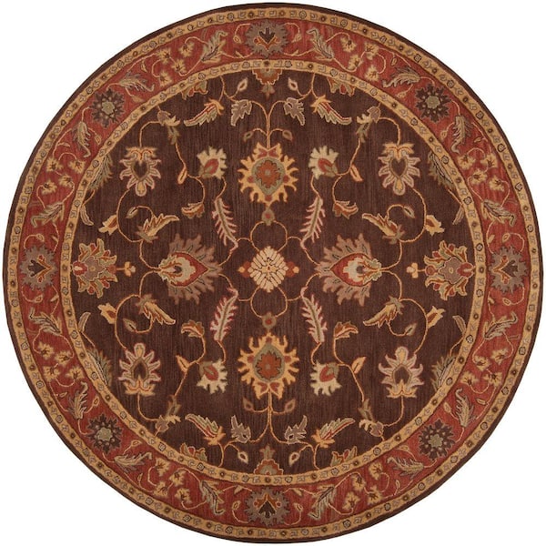 Livabliss John Brown 4 ft. x 4 ft. Round Area Rug