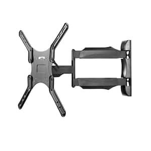 Full Motion Single Stud TV Wall Mount with Tool-less Tilt for 26 in. - 55 in. TVs in Black