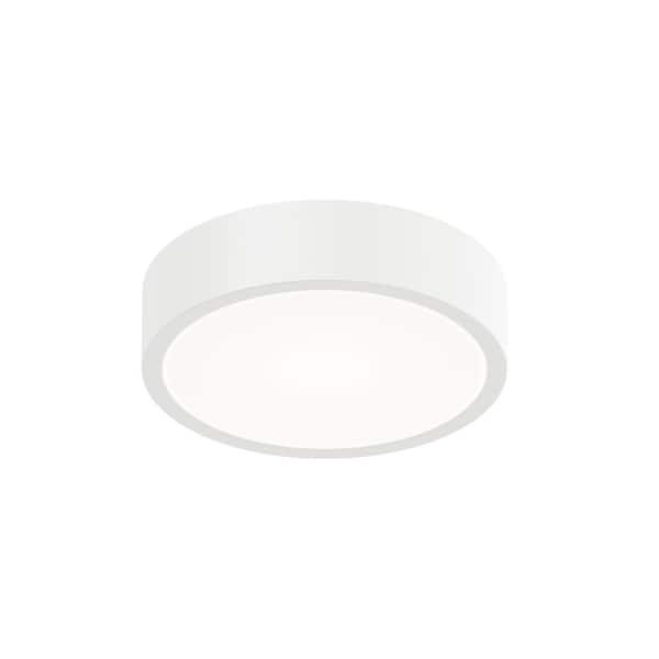 Rizo Matte White Modern Integrated 3000K LED Standard Downrod Mount Ceiling Fan Light Kit with Shatterproof Shade