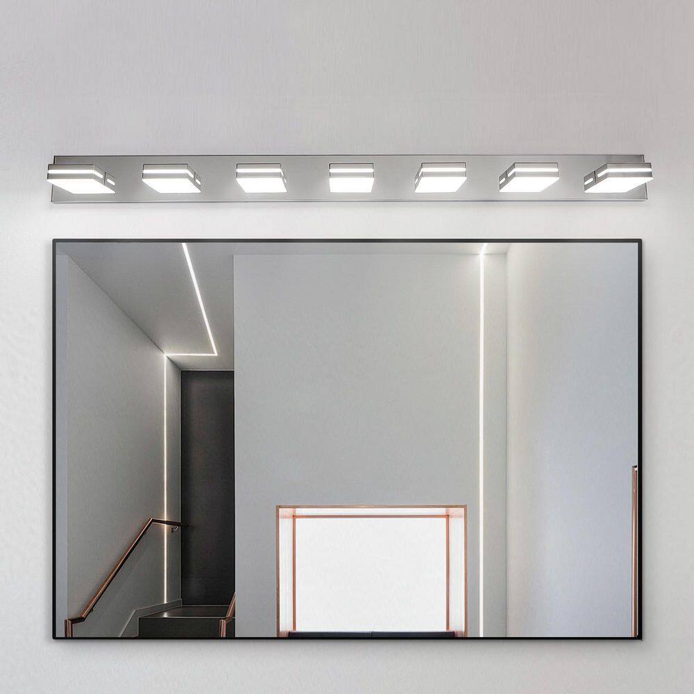55 in. 7-Light Chrome LED Vanity-Light with Shade price history on PriceWatchPro