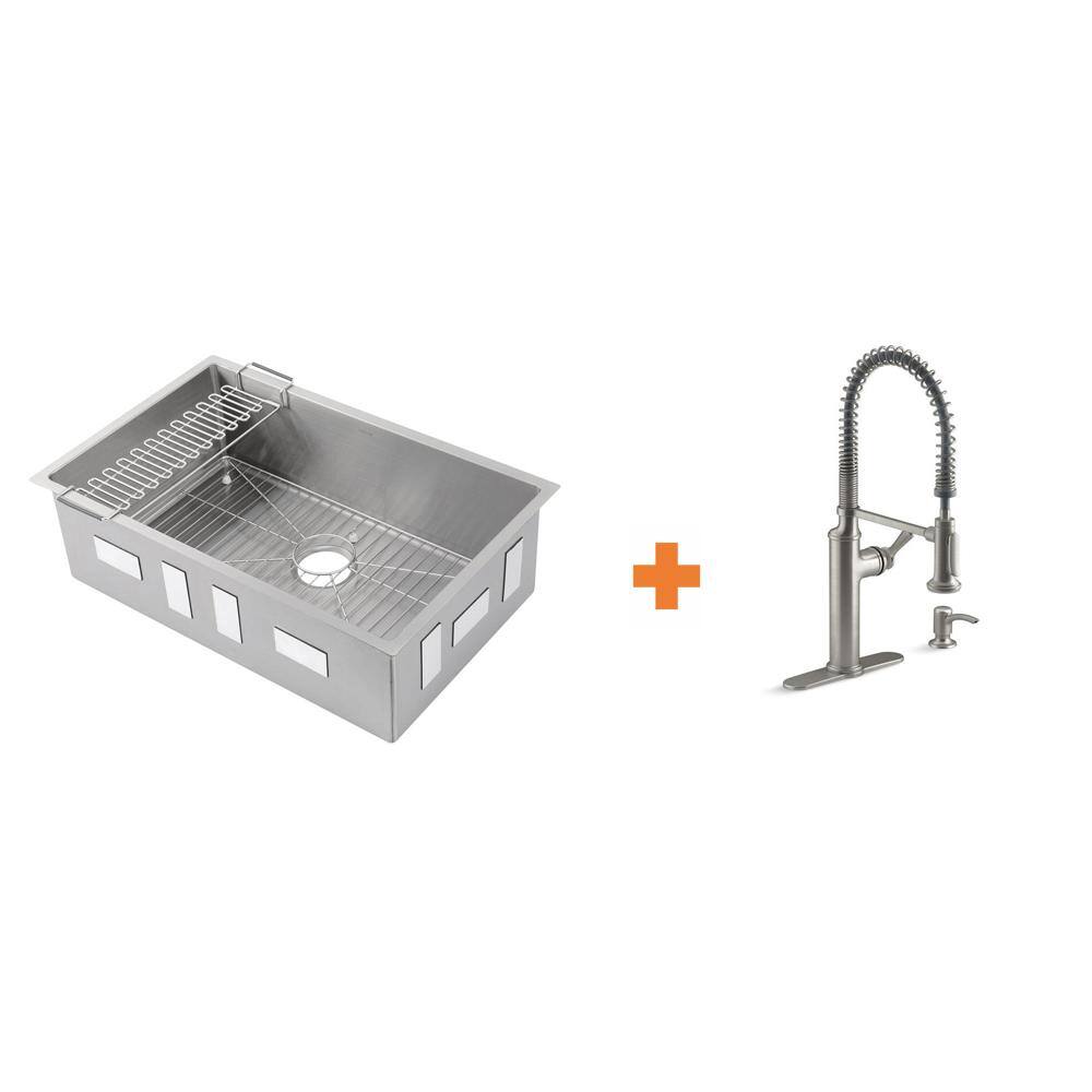 KOHLER Strive AllinOne Undermount Stainless Steel Single Bowl Kitchen