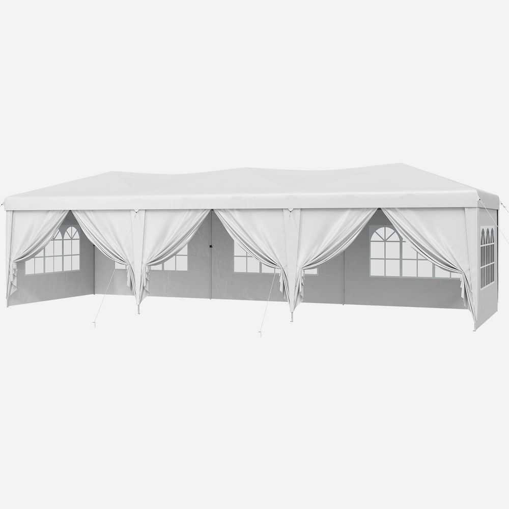 10 ft. x 30 ft. White Party Wedding Tent Pop-Up Canopy Tent Heavy-Duty 8 Sidewalls price history on PriceWatchPro
