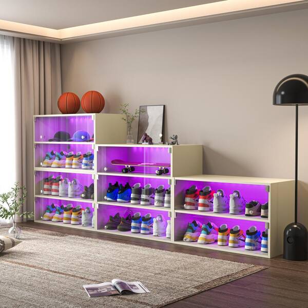 Huluwat 27.9 in. H x 14.9 in. D x 31.4 in. W Beige Three