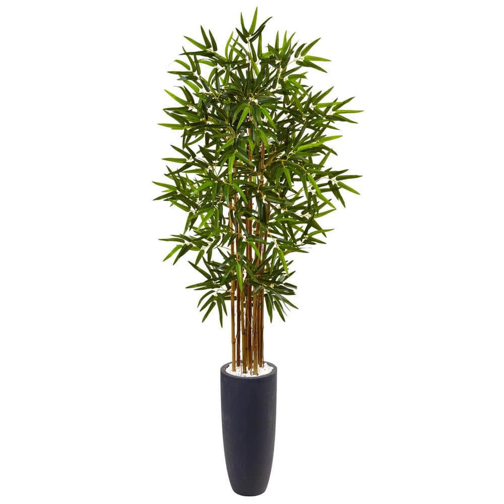 Indoor Bamboo Artificial Tree in Gray Cylinder Planter price history on PriceWatchPro