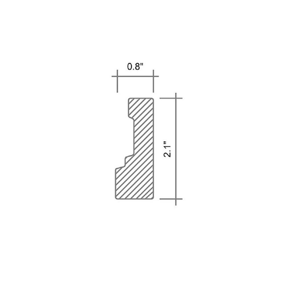 Apollo 12" Gray Polished Marble Chair Rail Tile Trim