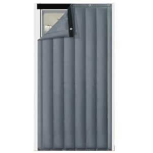 Shatex 36 in. x 80 in. Beige Double Layer Instant Netting Door Curtain and  Screen Door with Velcro NSD03680 - The Home Depot