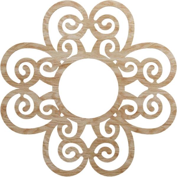 Ekena Millwork 0.375 in. x 40 in. x 40 in. Wood Medallion Moulding