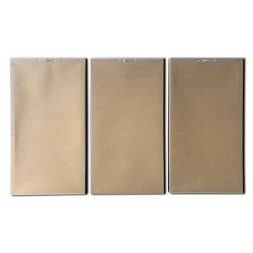 Abstract Blue and Gold Triptych Canvas Wall Art for Nursery